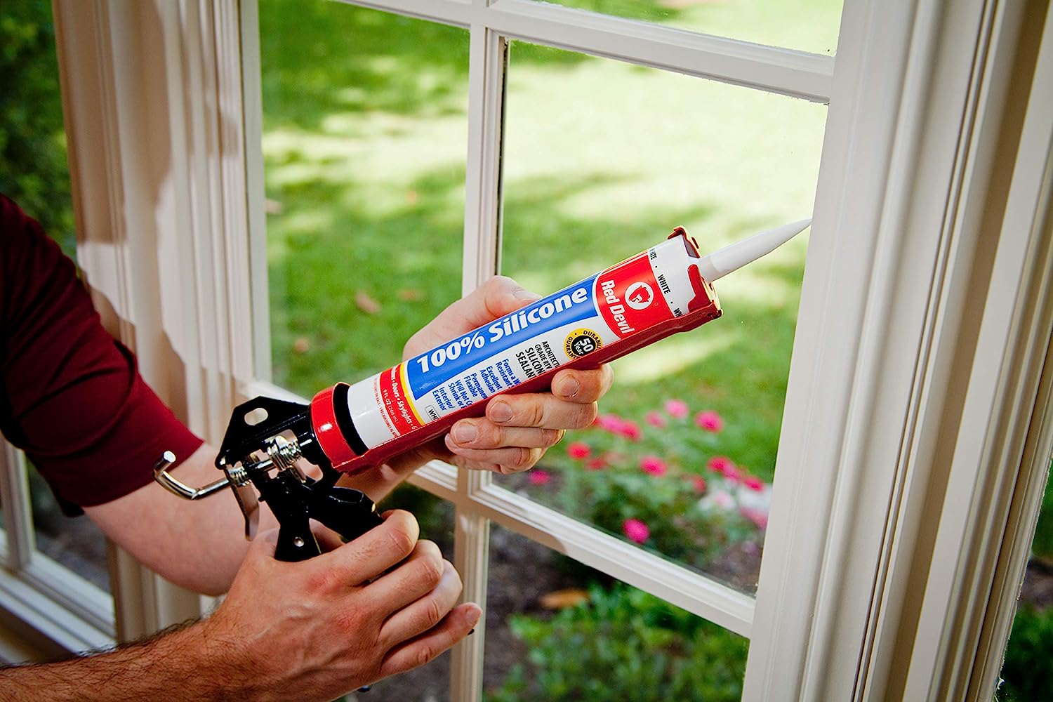 Red Devil 0816 100% Silicone Sealant, Architectural Grade WHITE Red Devil 0816 100% Silicone Sealant, Architectural Grade WHITE